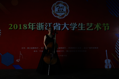 林铭涵同学参加2018年浙江省大学生艺术节
